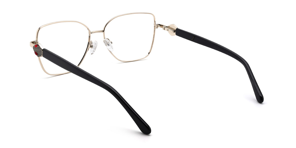Gold Schwarz Stavros Brille - Rectangle Glasses