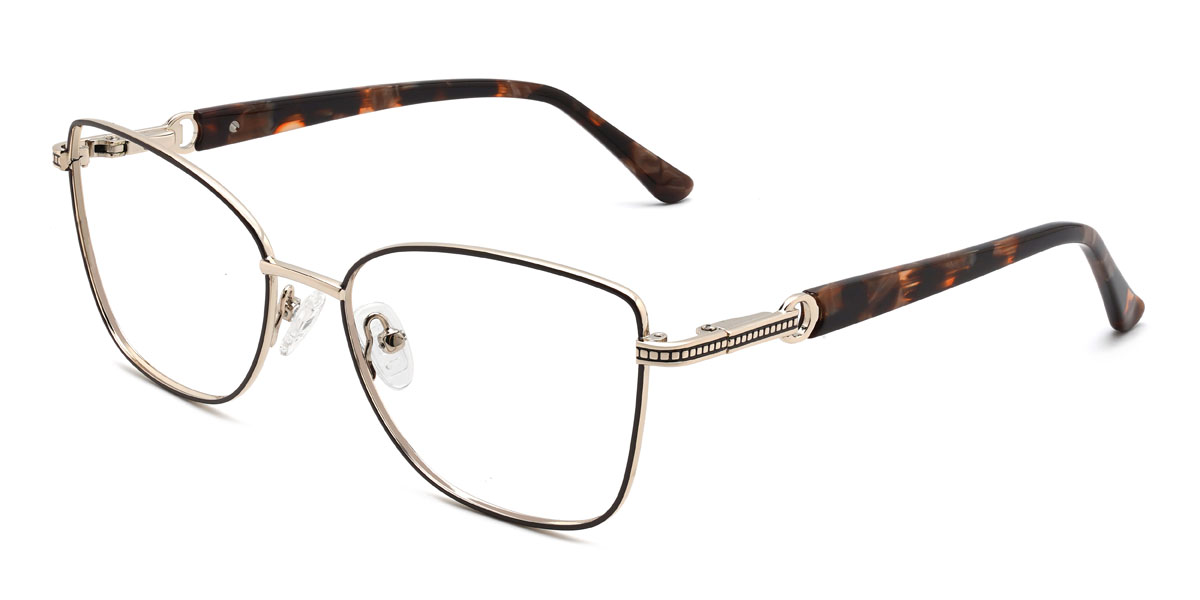 Gold Schwarz Vasco Brille - Rectangle Glasses