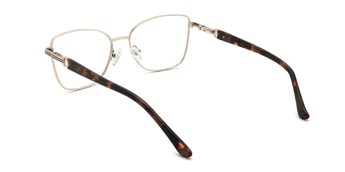 Gold Schwarz Vasco Brille - Rectangle Glasses