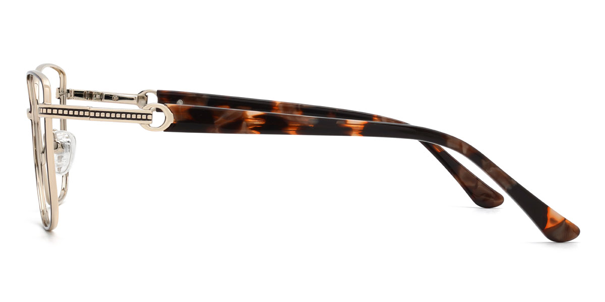 Gold Schwarz Vasco Brille - Rectangle Glasses