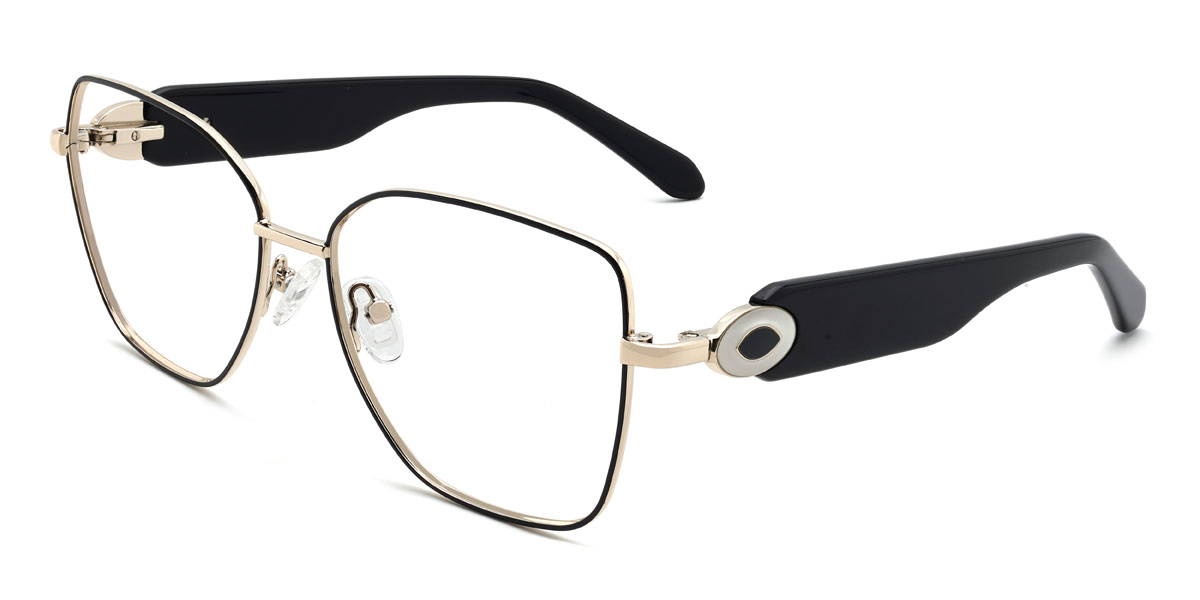 Schwarz Bassel Brille - Rectangle Glasses