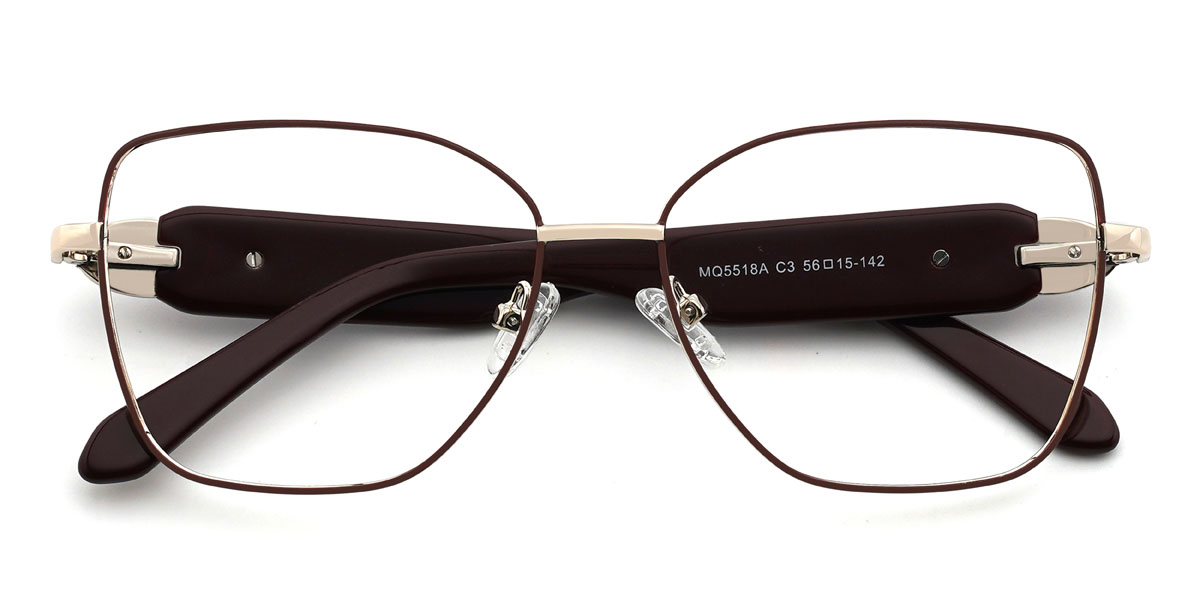 Braun Bassel Brille - Rectangle Glasses