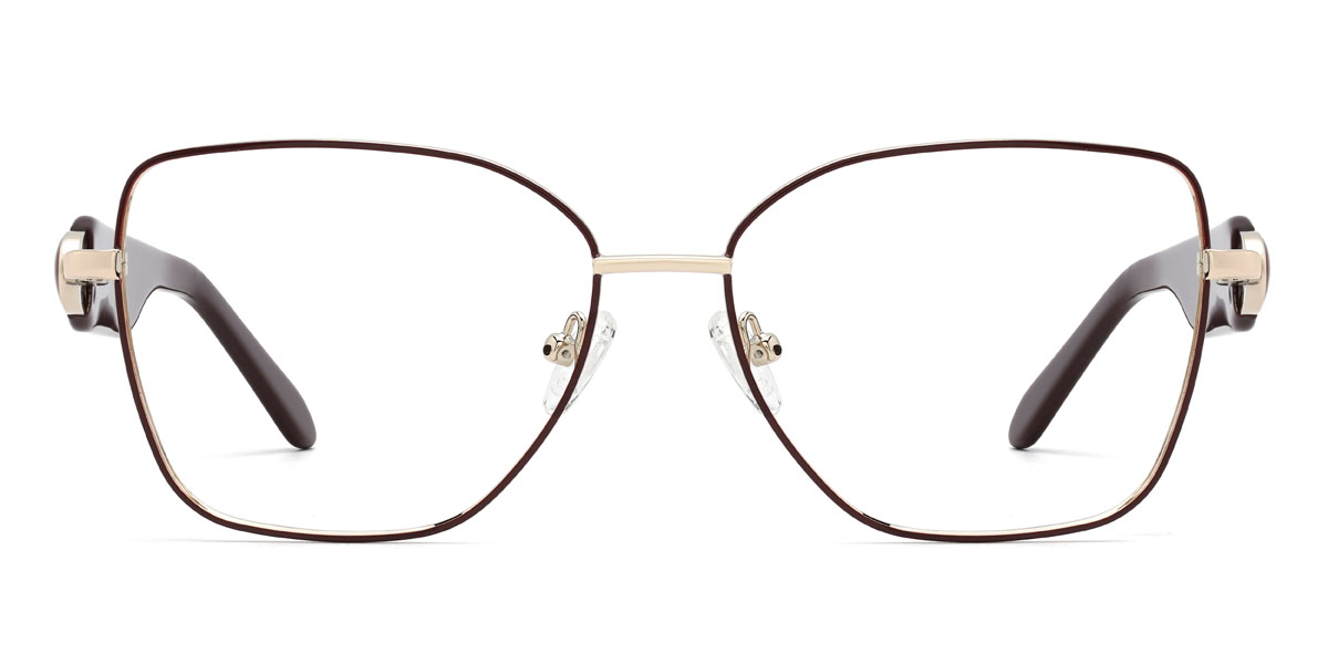 Braun Bassel Brille - Rectangle Glasses