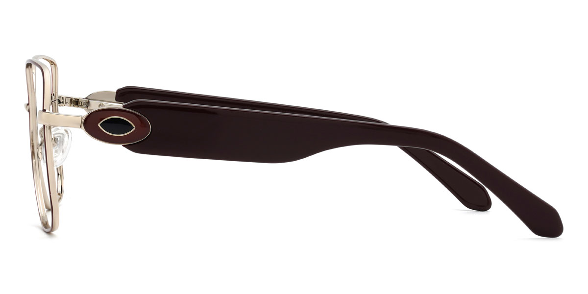 Braun Bassel Brille - Rectangle Glasses