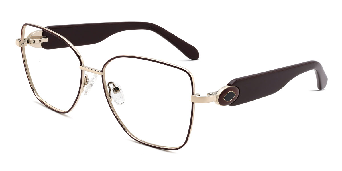 Braun Bassel Brille - Rectangle Glasses