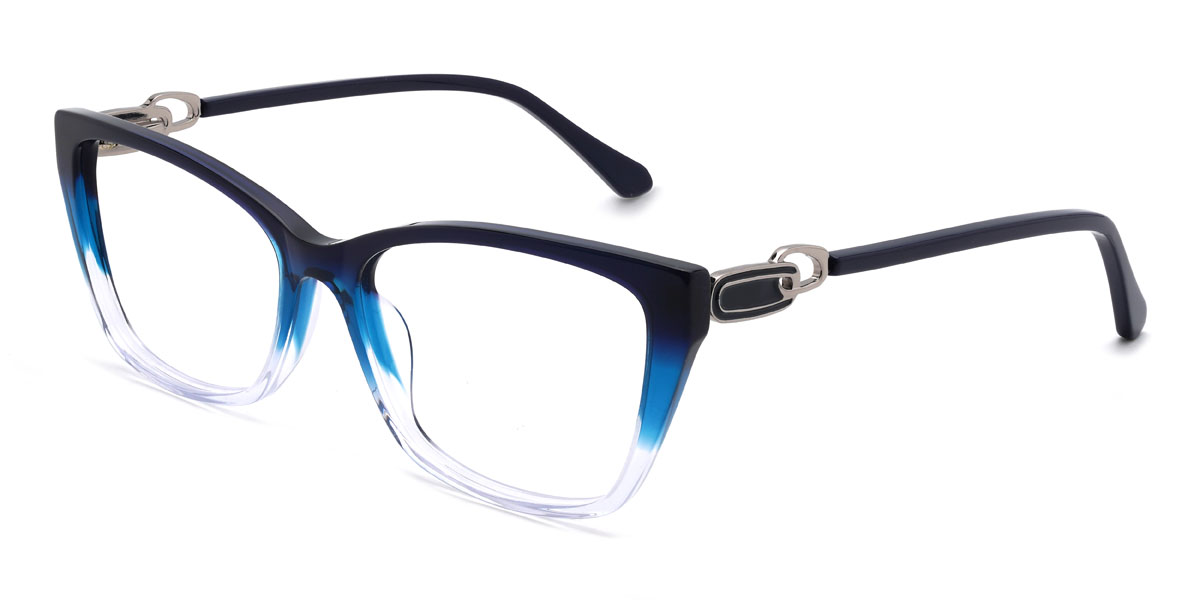 Noir Bleu Sadiq Lunettes - Rectangle Glasses