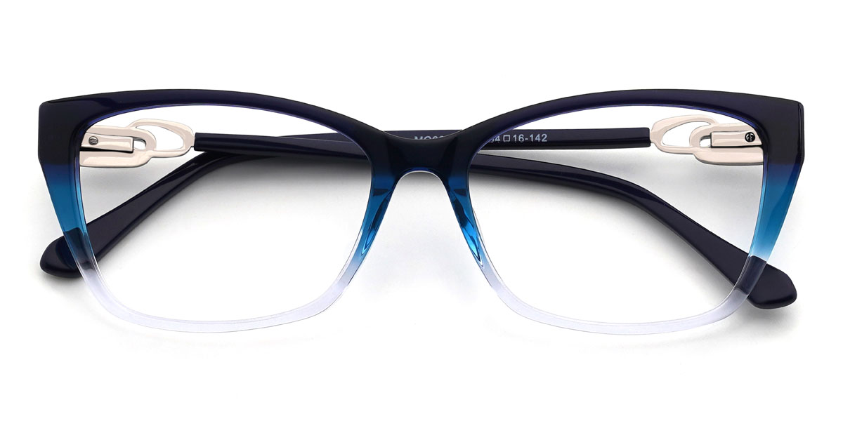 Noir Bleu Sadiq Lunettes - Rectangle Glasses