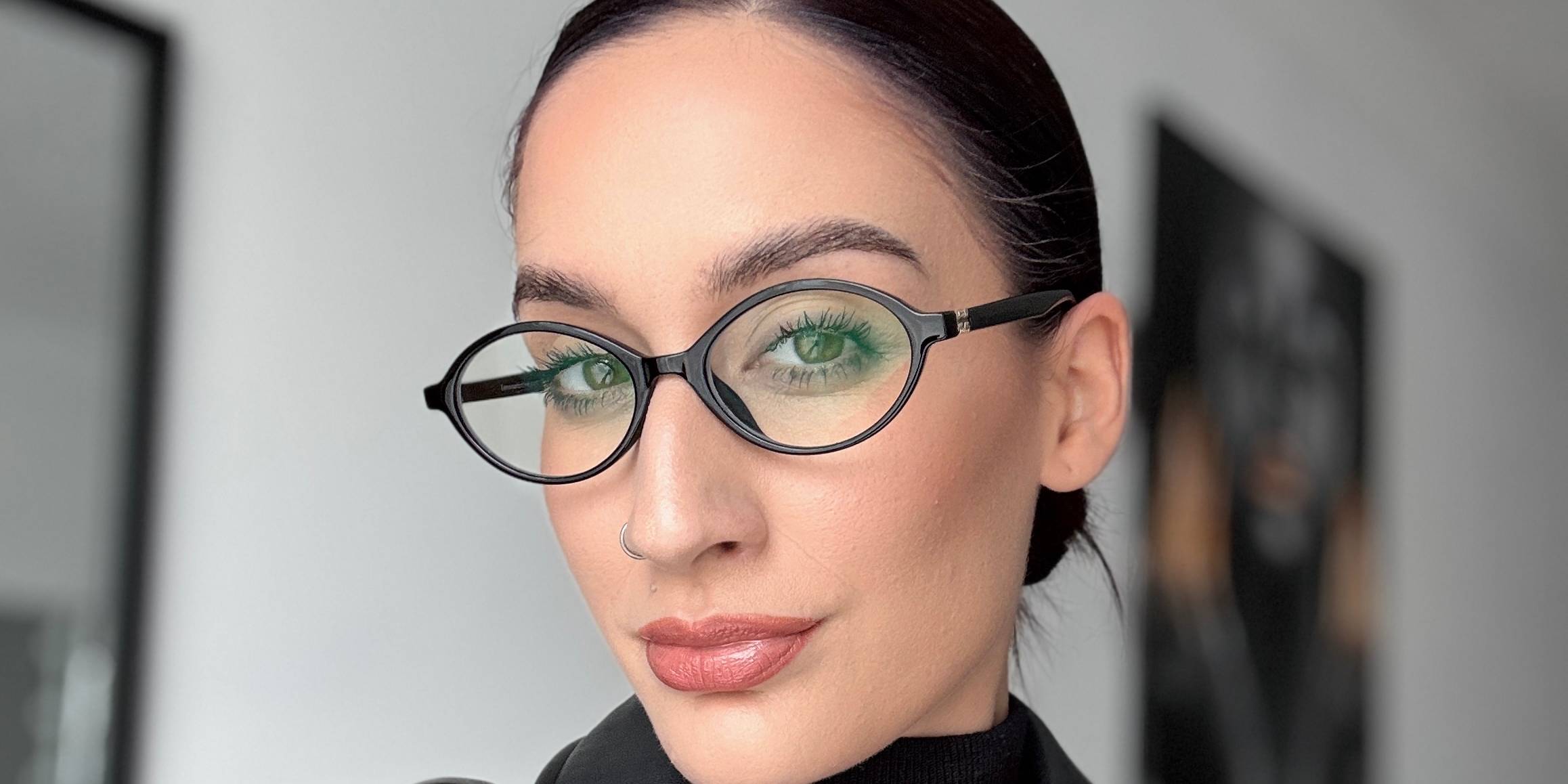 Black Andrea Glasses - Oval Glasses
