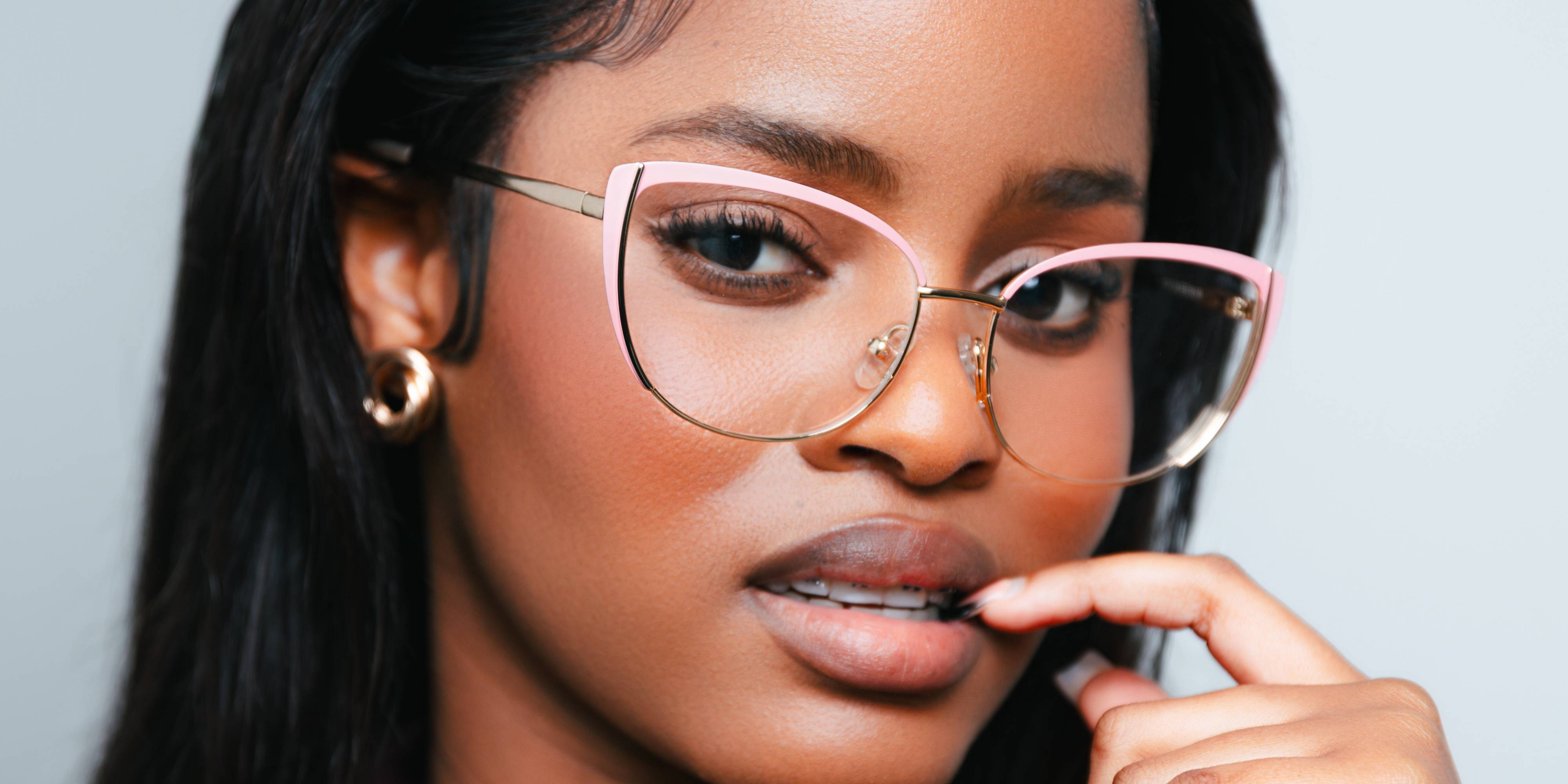 Gold Pink Emery Glasses - Cat Eye Glasses