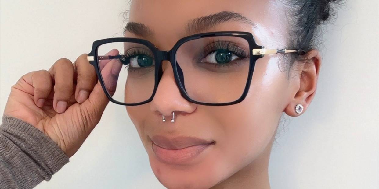 Čierny Valkyrie Okuliare - Rectangle Glasses