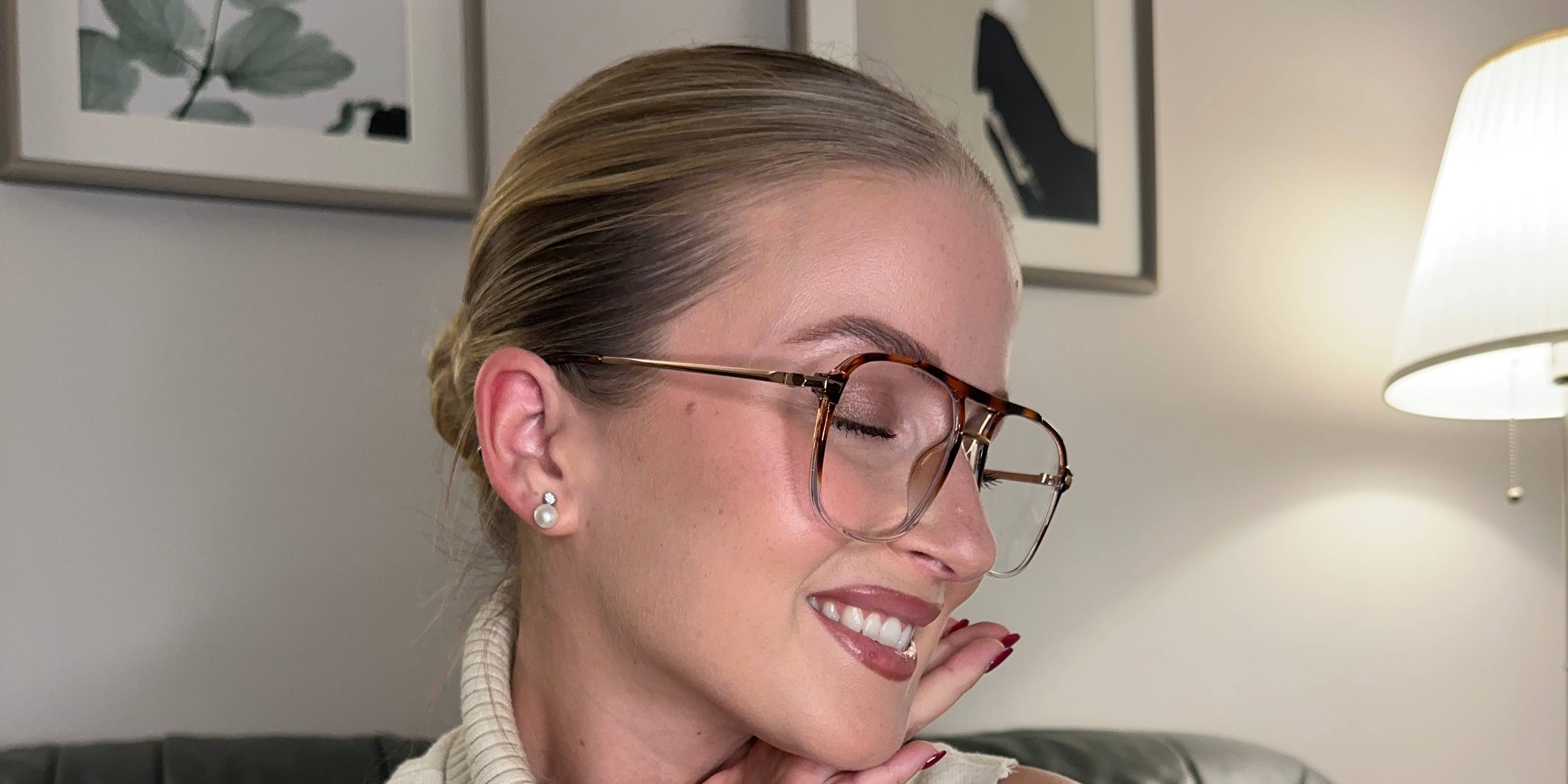 Carapaça de tartaruga transparente Jahleel Óculos - Aviator Glasses