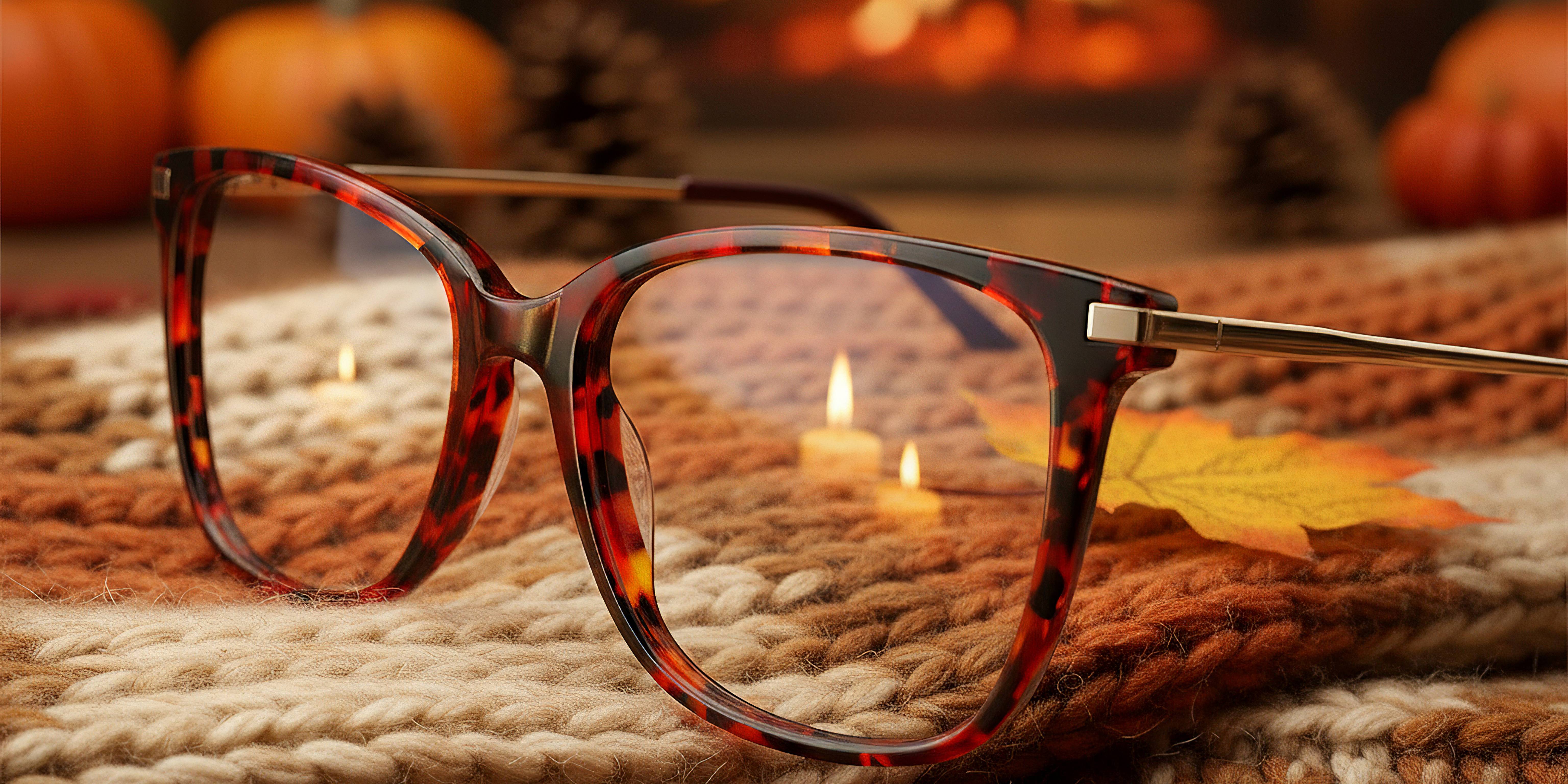 Vörös teknősbéka Analisa Szemüveg - Rectangle Glasses