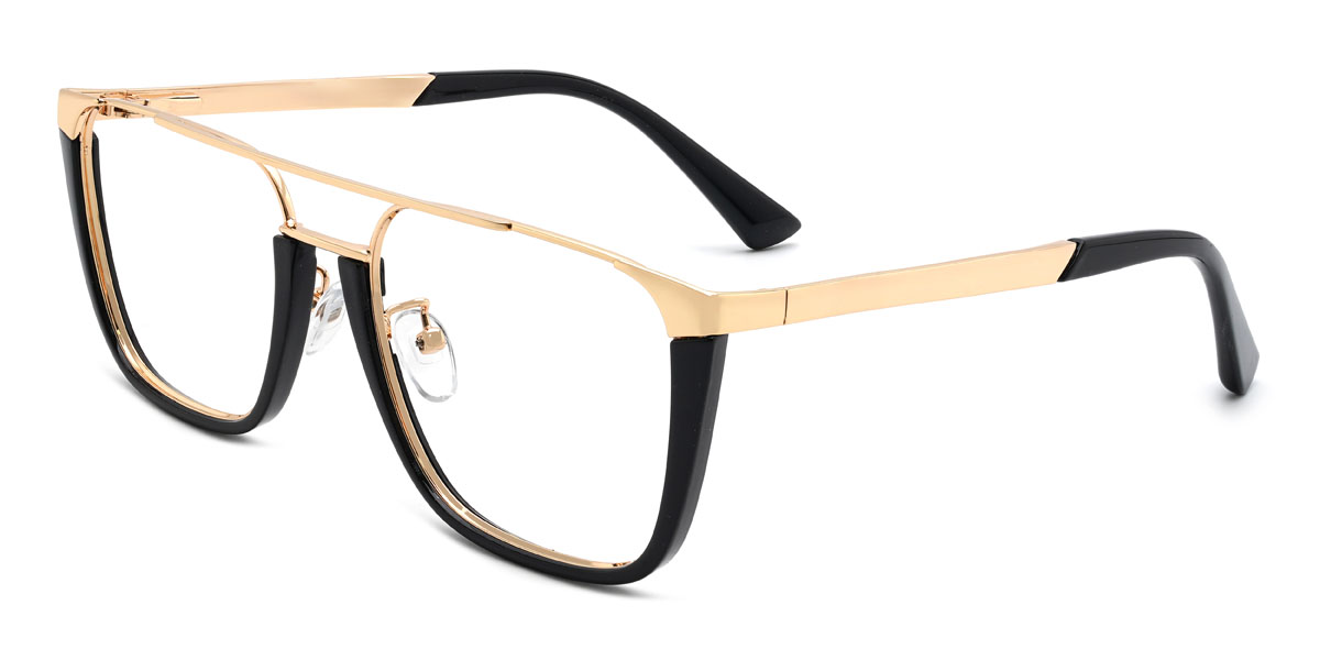 Gold Black Giabella Glasses - Aviator Glasses