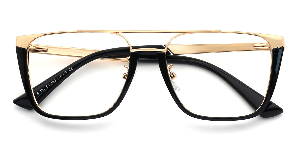 Gold Black Giabella Glasses - Aviator Glasses