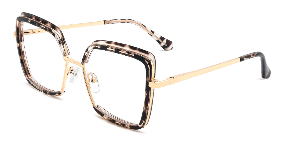 Gris Rayures Ericka Lunettes - Square Glasses