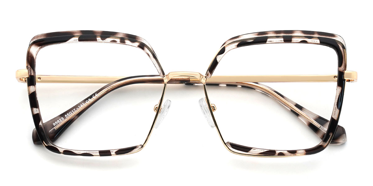 Gris Rayures Ericka Lunettes - Square Glasses