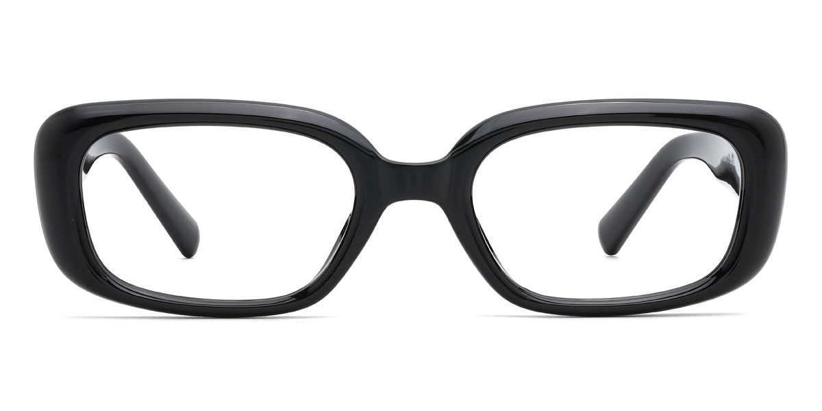 Black Gaius - Rectangle Glasses
