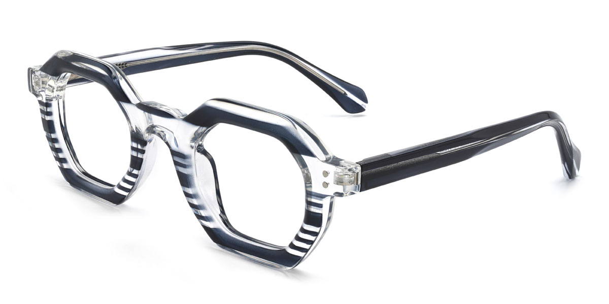 Noir Transparent Novak Lunettes - Oval Glasses