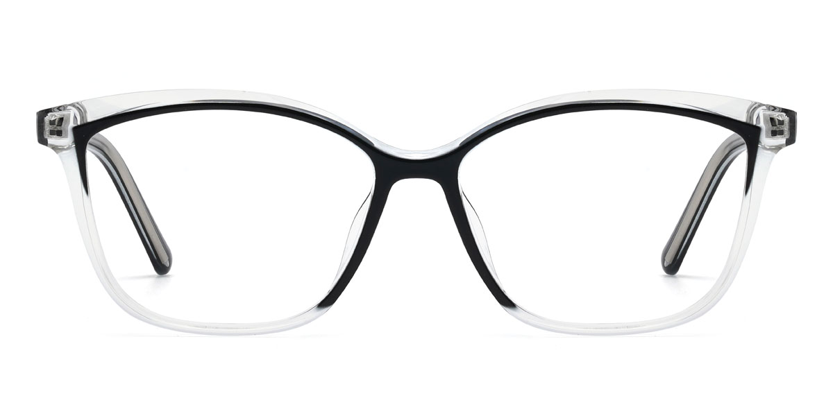Noir Transparent Corrine Lunettes - Rectangle Glasses