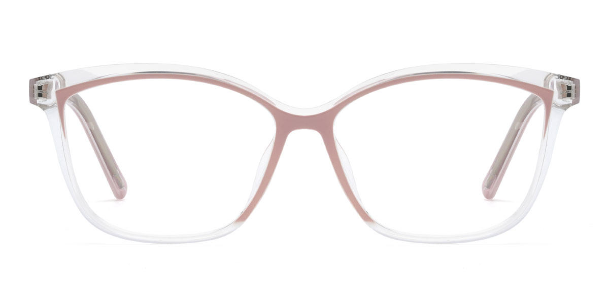 Rózsaszín átlátszó Corrine - Rectangle Glasses