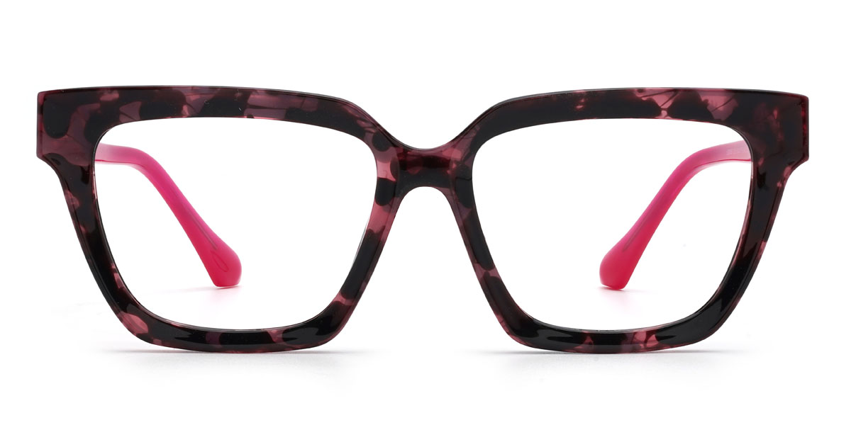 Rose Écaille de tortue Amreen Lunettes - Rectangle Glasses