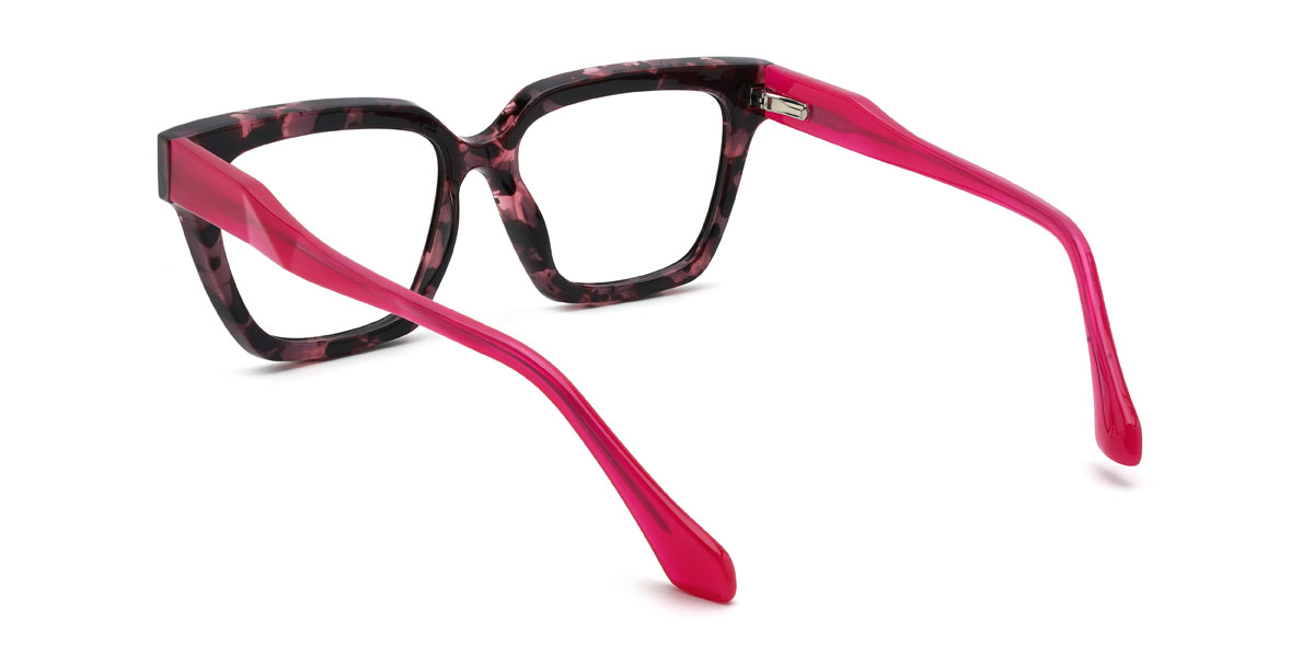 Rose Écaille de tortue Amreen Lunettes - Rectangle Glasses