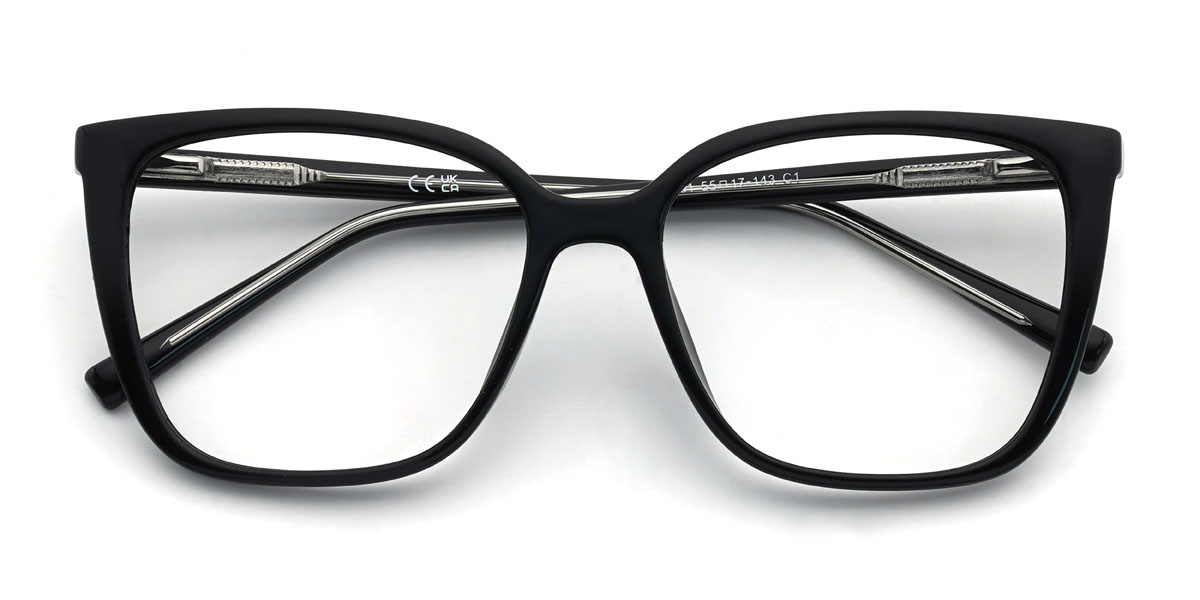 Noir Zoella Lunettes - Square Clip-On Sunglasses