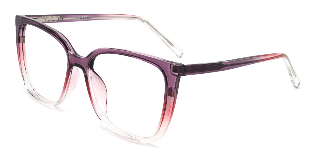 Dégradé Violet Zoella Lunettes - Square Clip-On Sunglasses