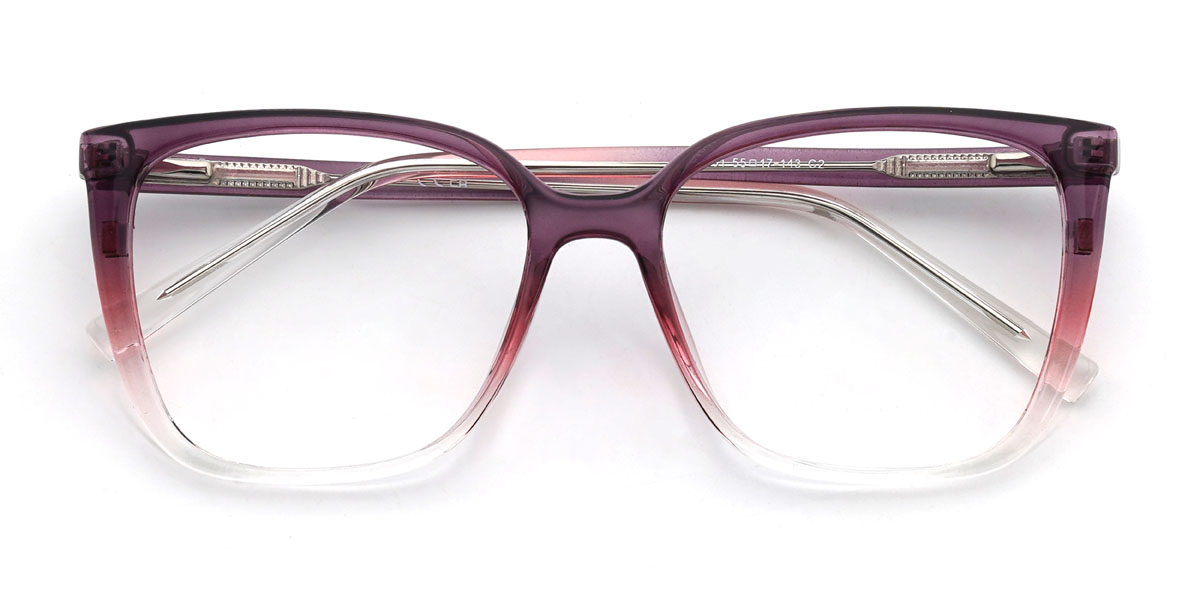 Dégradé Violet Zoella Lunettes - Square Clip-On Sunglasses