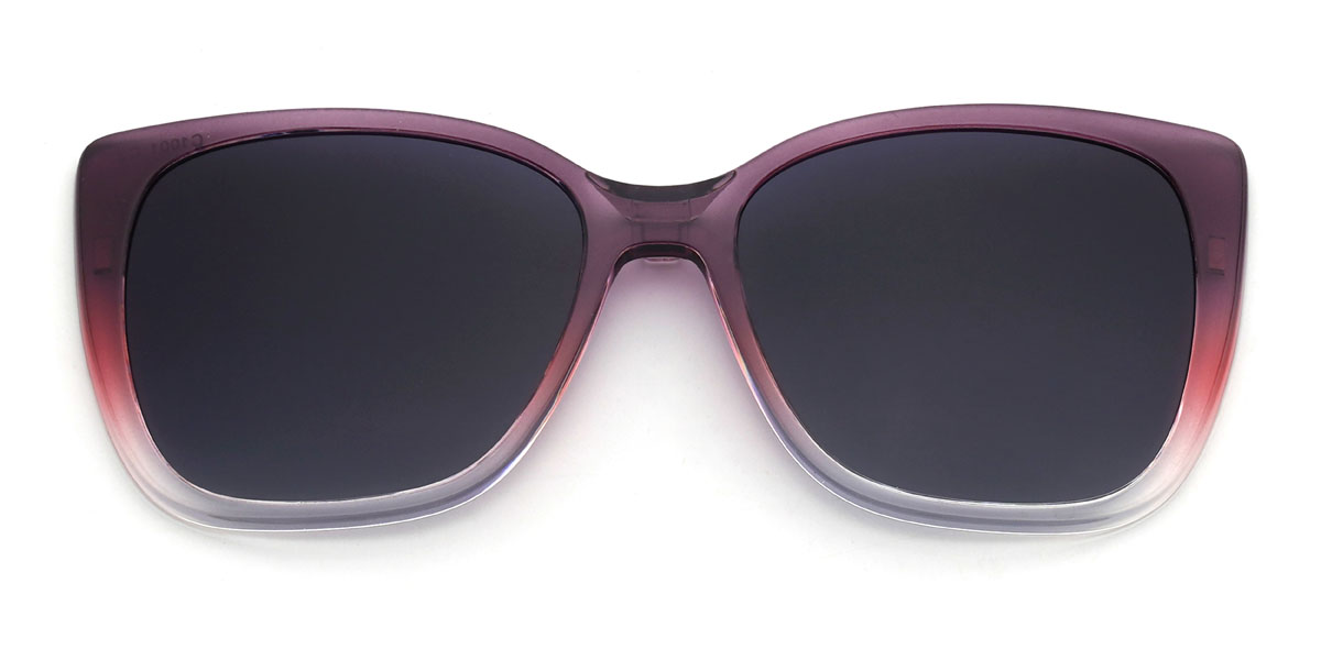 Dégradé Violet Zoella Lunettes - Square Clip-On Sunglasses