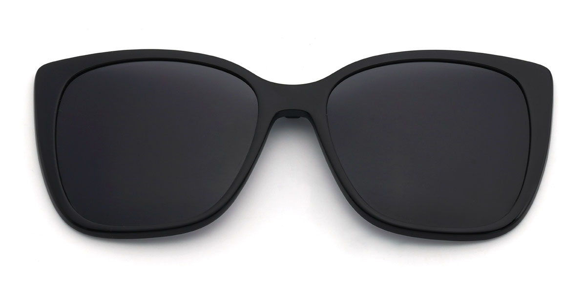 Marron Bleu Zoella Lunettes - Square Clip-On Sunglasses