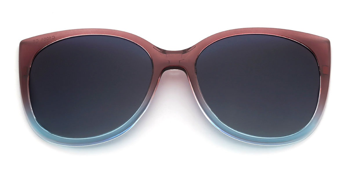 Marron Bleu Zoella Lunettes - Square Clip-On Sunglasses