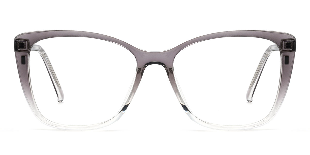 Gradiente Cinza Vianey - Rectangle Clip-On Sunglasses