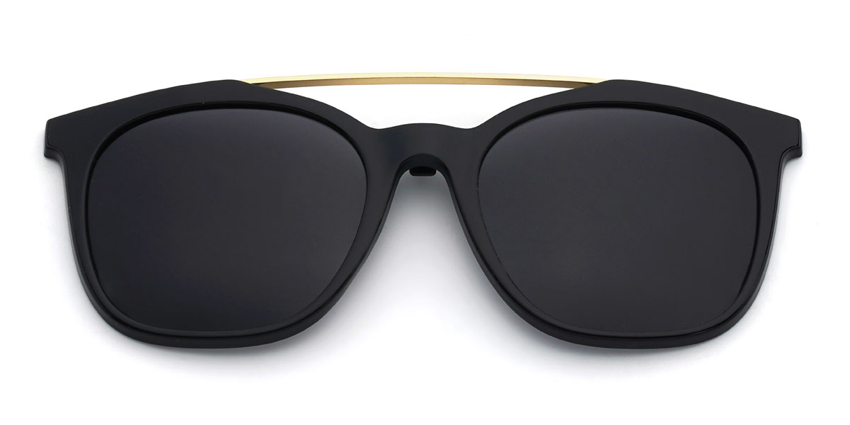Dégradé Brun Sheikha Lunettes - Square Clip-On Sunglasses