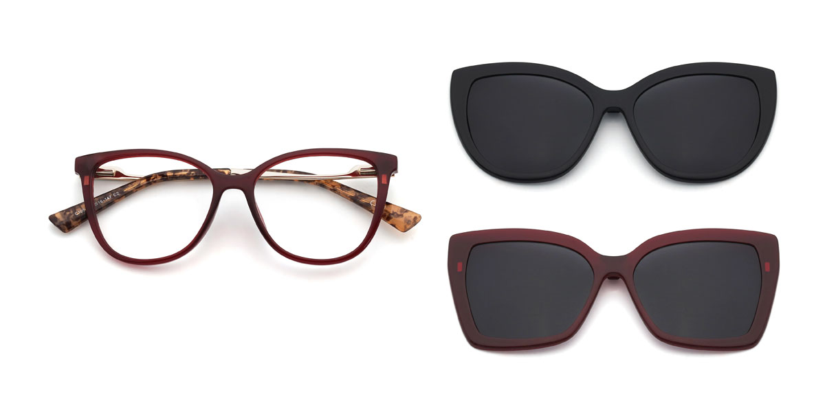 Vin Rosabelle Lunettes - Oval Clip-On Sunglasses