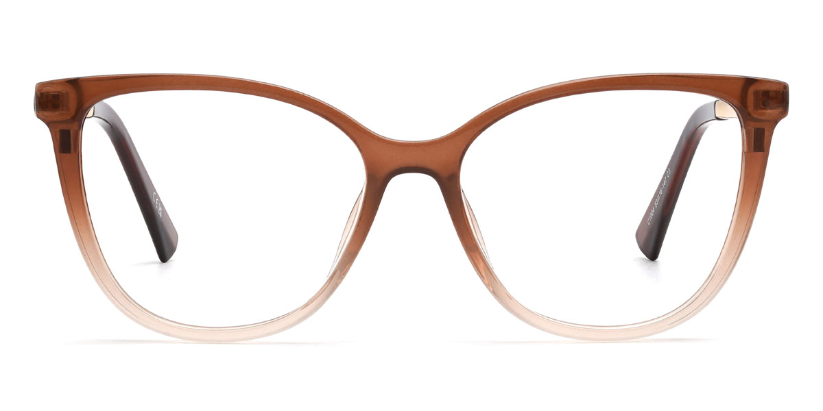 Dégradé Brun Rosabelle Lunettes - Oval Clip-On Sunglasses