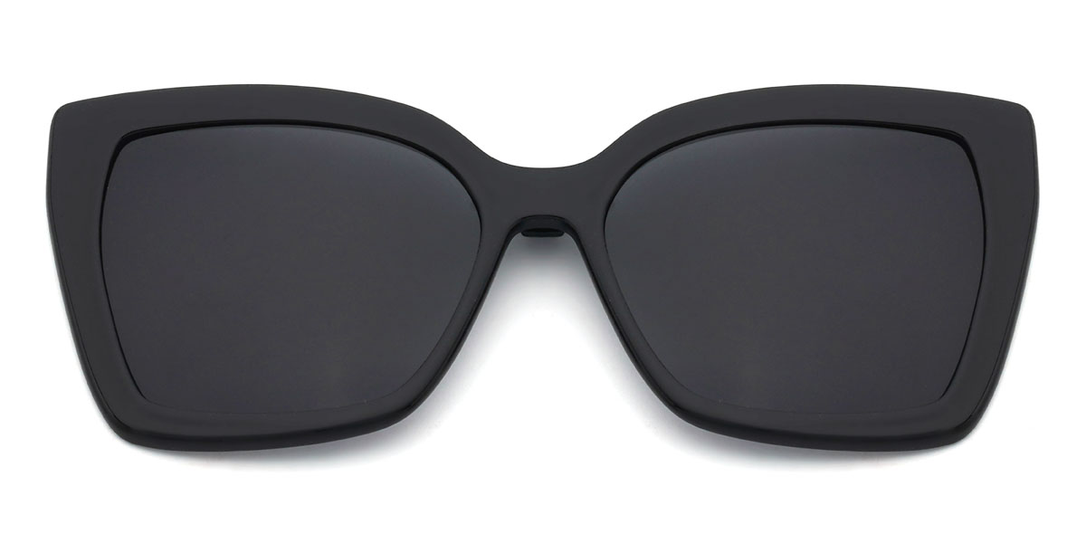 Dégradé Brun Rosabelle Lunettes - Oval Clip-On Sunglasses