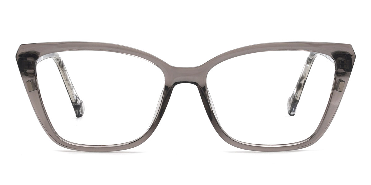 Cinza Alycia - Rectangle Clip-On Sunglasses