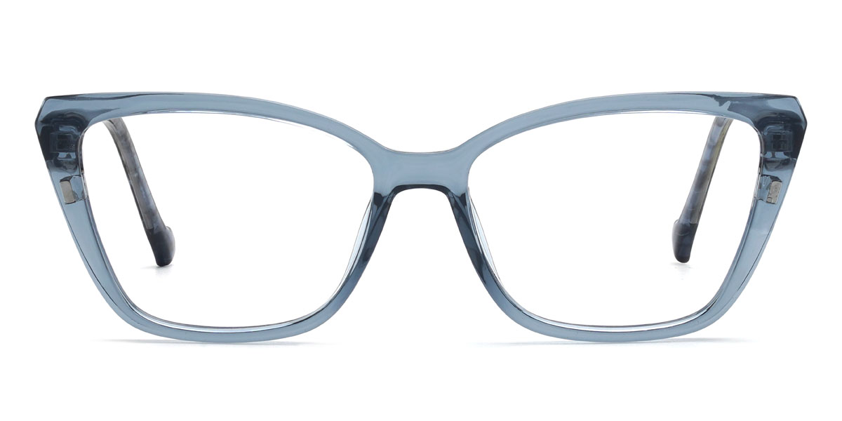 Bleu Alycia Lunettes - Rectangle Clip-On Sunglasses