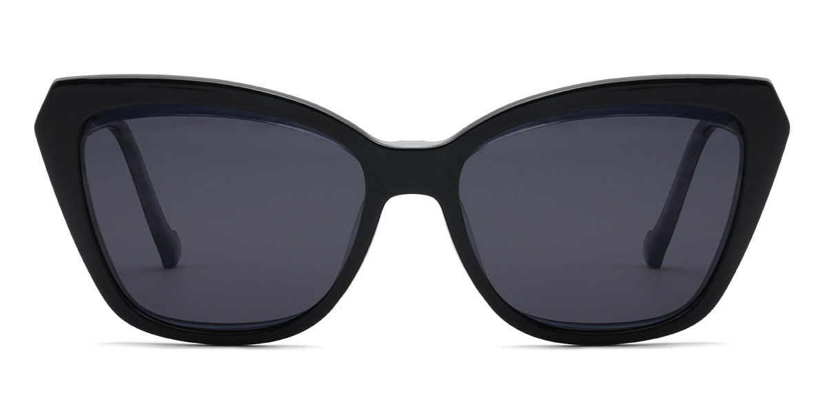 Bleu Alycia Lunettes - Rectangle Clip-On Sunglasses