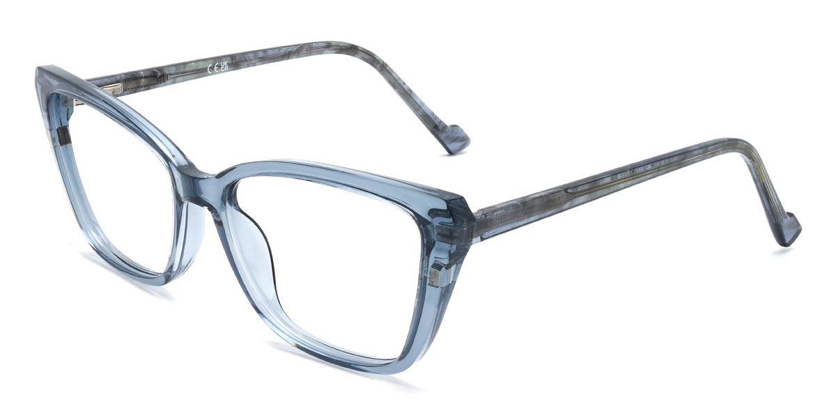 Bleu Alycia Lunettes - Rectangle Clip-On Sunglasses