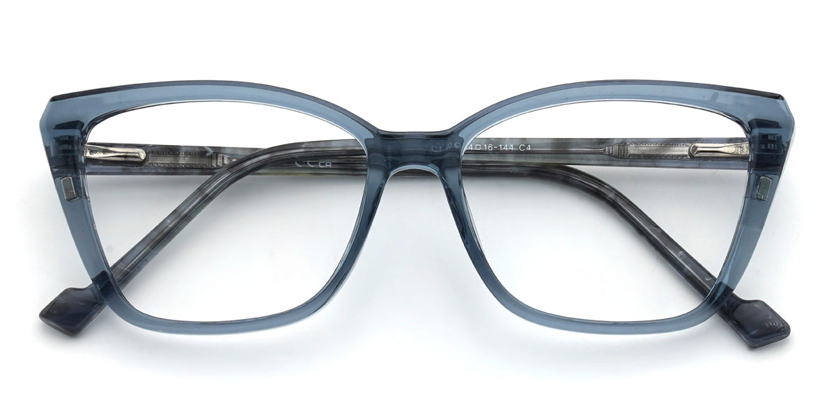 Bleu Alycia Lunettes - Rectangle Clip-On Sunglasses