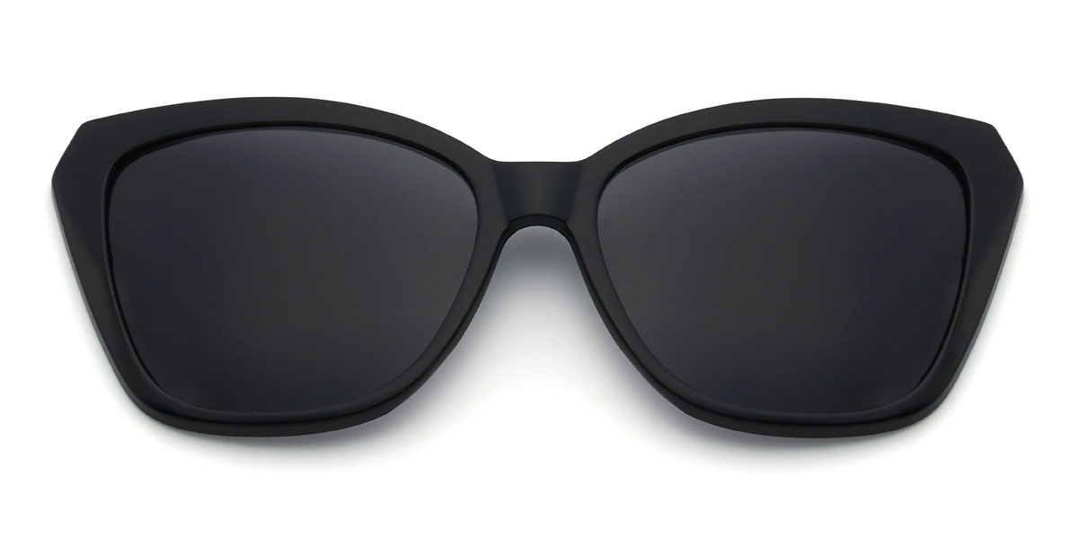 Bleu Alycia Lunettes - Rectangle Clip-On Sunglasses