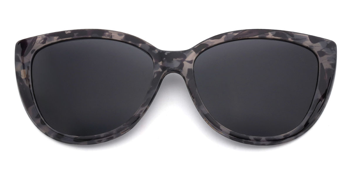 Dégradé Gris Cedrick Lunettes - Rectangle Clip-On Sunglasses