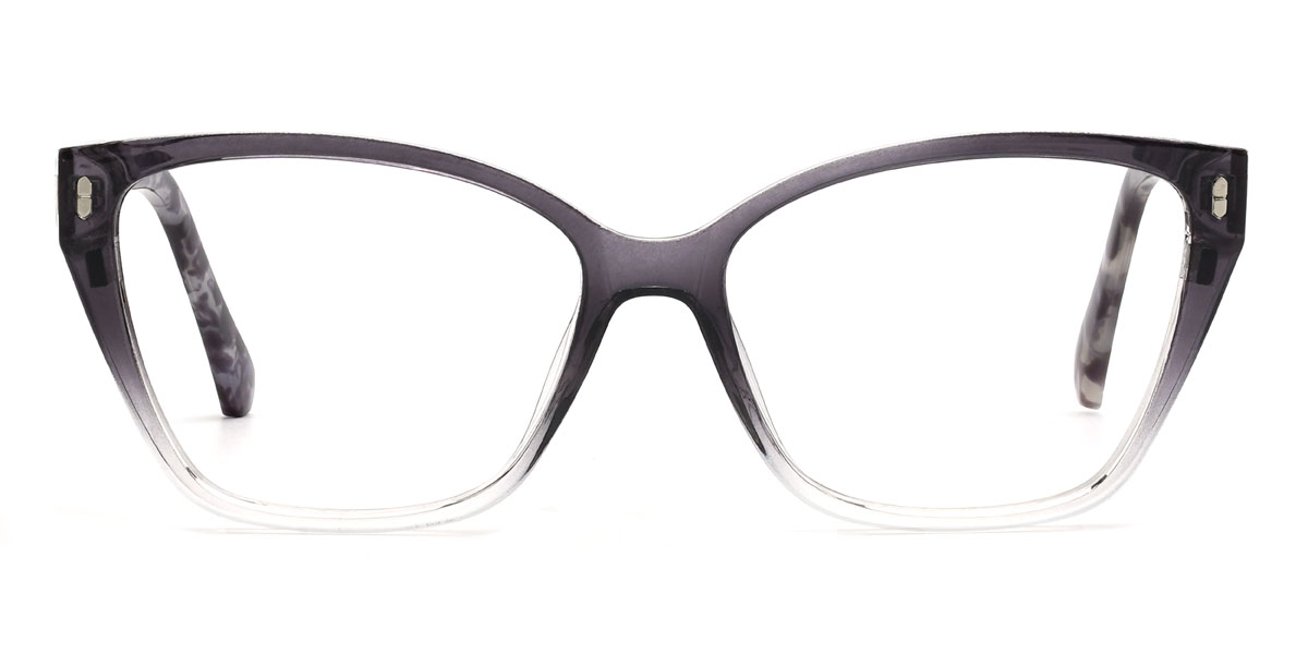 Dégradé Gris Cedrick Lunettes - Rectangle Clip-On Sunglasses