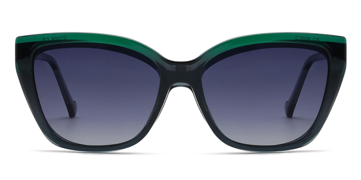 Azul Evelyne Óculos - Rectangle Clip-On Sunglasses
