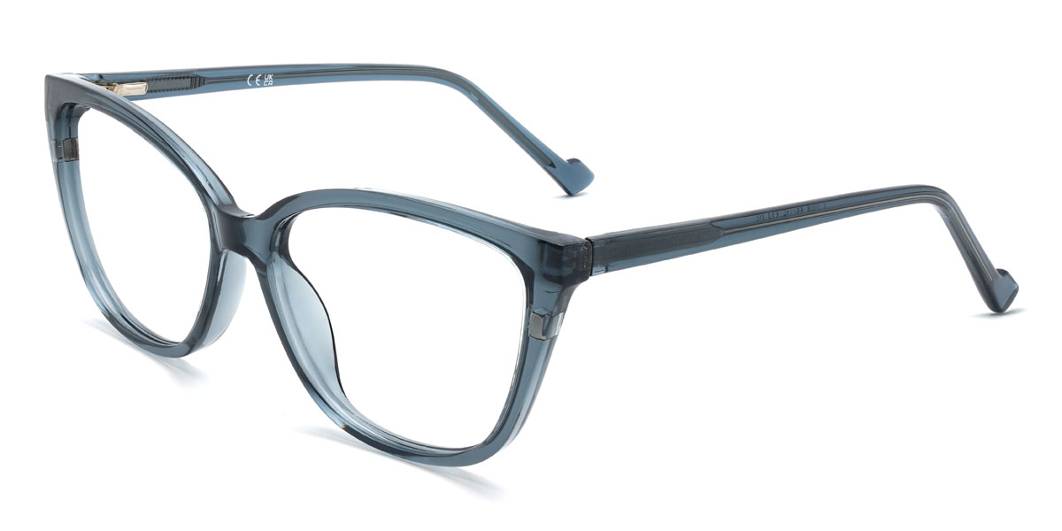 Azul Evelyne Óculos - Rectangle Clip-On Sunglasses