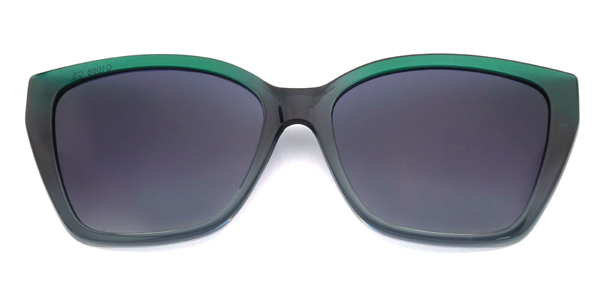 Azul Evelyne Óculos - Rectangle Clip-On Sunglasses