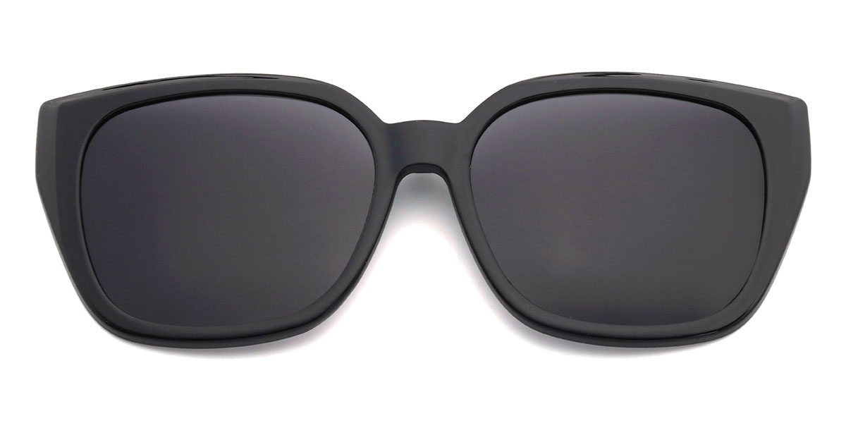 Cinza Peri Óculos - Rectangle Clip-On Sunglasses