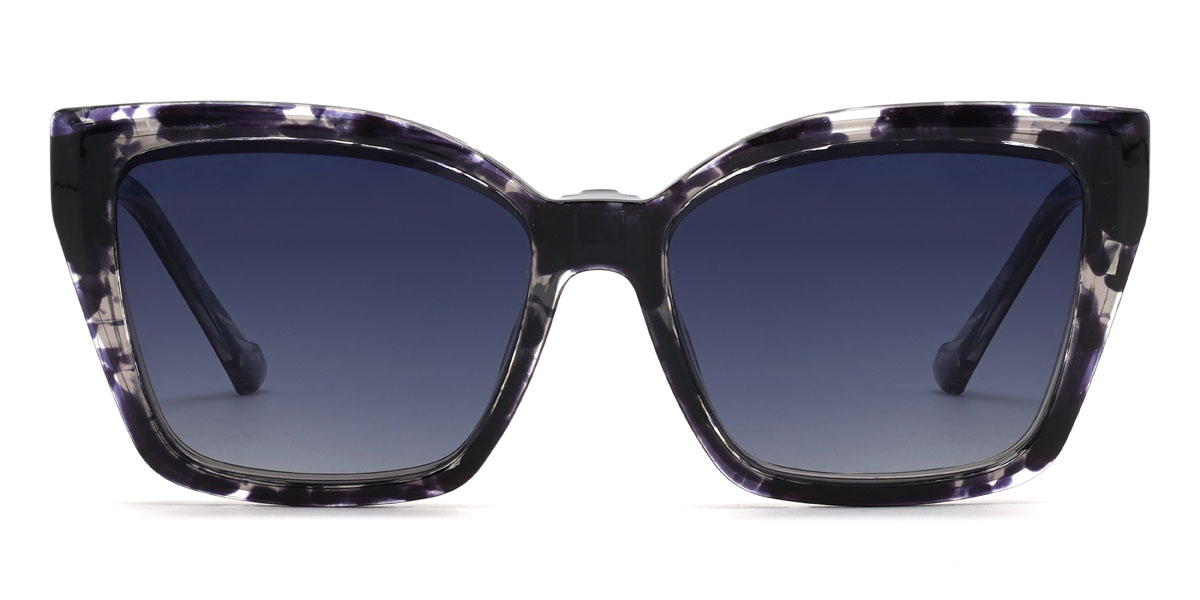 Cinza Peri Óculos - Rectangle Clip-On Sunglasses